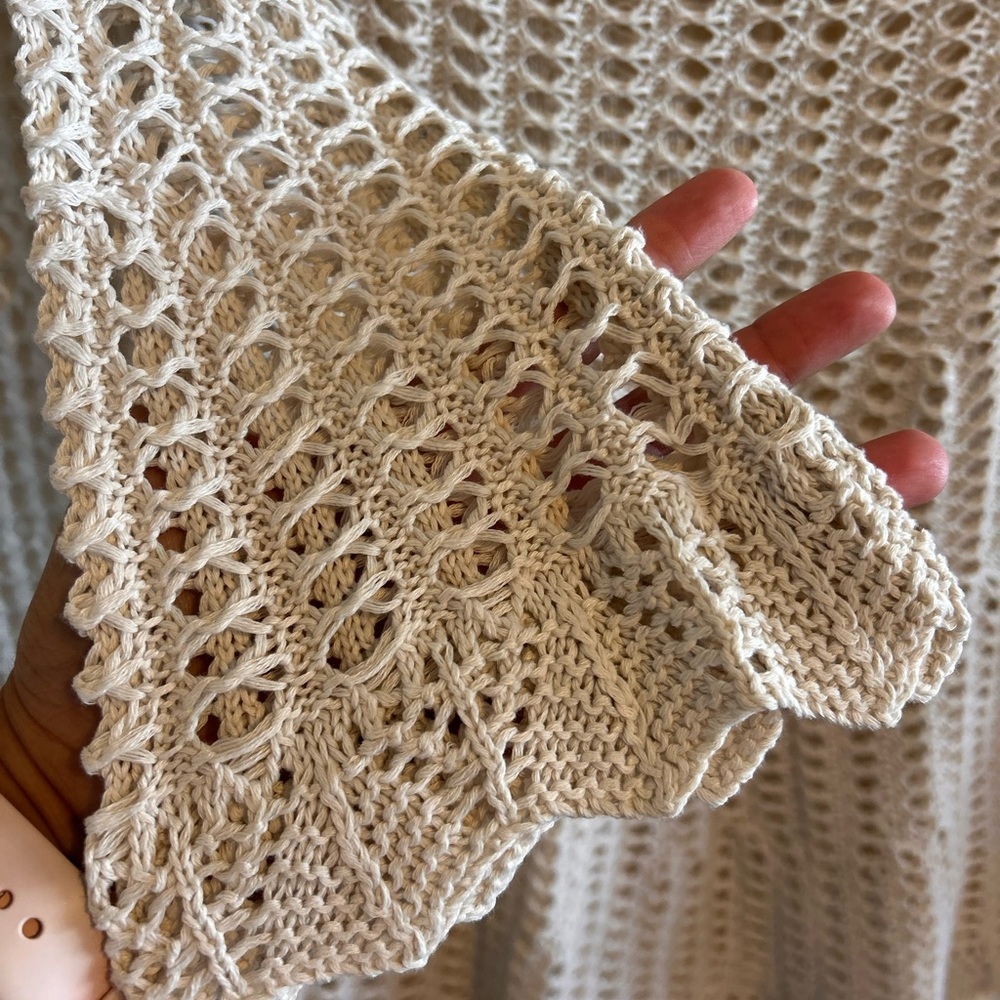 Paper Crane Cream Knit dress/ cover up - Picture 3 of 6